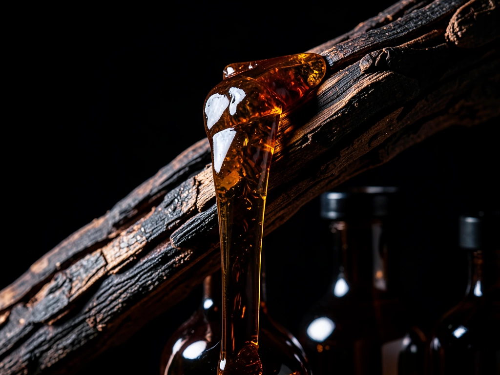 Botanical resin macro detail